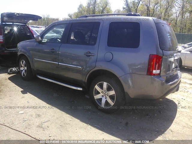 5FNYF4H97CB011112 - 2012 HONDA PILOT TOURING GRAY photo 3