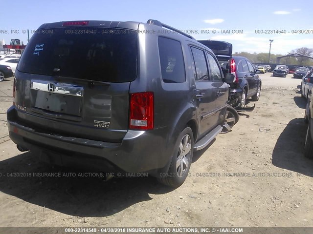 5FNYF4H97CB011112 - 2012 HONDA PILOT TOURING GRAY photo 4