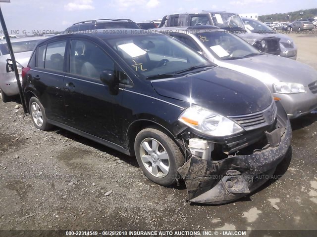 3N1BC13E48L455285 - 2008 NISSAN VERSA S/SL BLACK photo 1