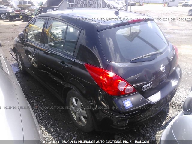 3N1BC13E48L455285 - 2008 NISSAN VERSA S/SL BLACK photo 3