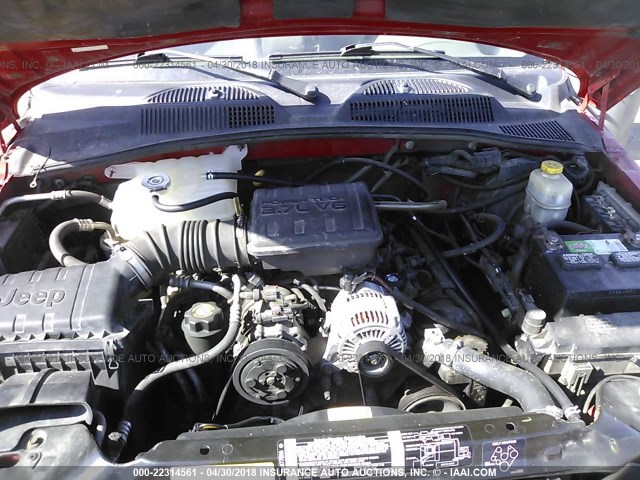 1J4GL48K12W322854 - 2002 JEEP LIBERTY SPORT 红色 照片 10