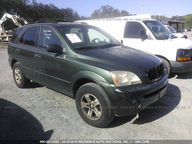 KNDJD733745232305 - 2004 KIA SORENTO EX/LX GREEN photo 1