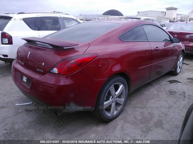 1G2ZM151064181822 - 2006 PONTIAC G6 GTP RED photo 4