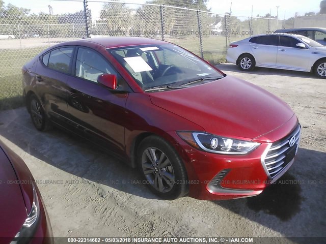 5NPD84LF9JH228875 - 2018 HYUNDAI ELANTRA SEL/VALUE/LIMITED RED photo 1