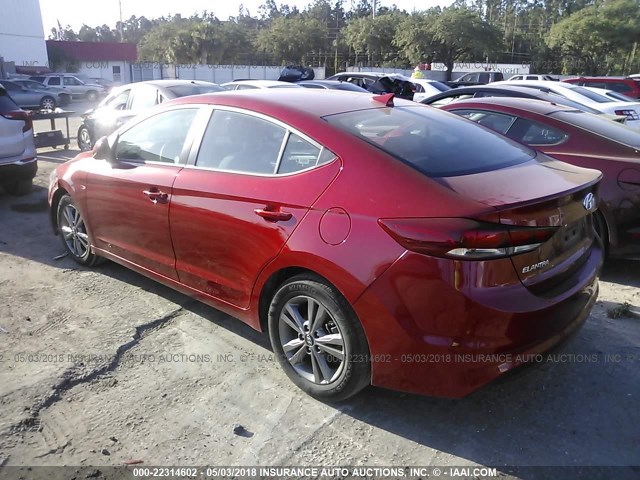 5NPD84LF9JH228875 - 2018 HYUNDAI ELANTRA SEL/VALUE/LIMITED RED photo 3