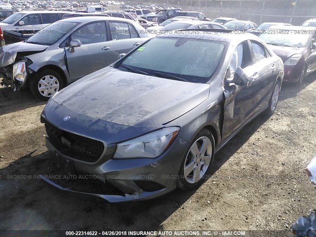 WDDSJ4GB7GN394250 - 2016 MERCEDES-BENZ CLA 250 4MATIC GRAY photo 2