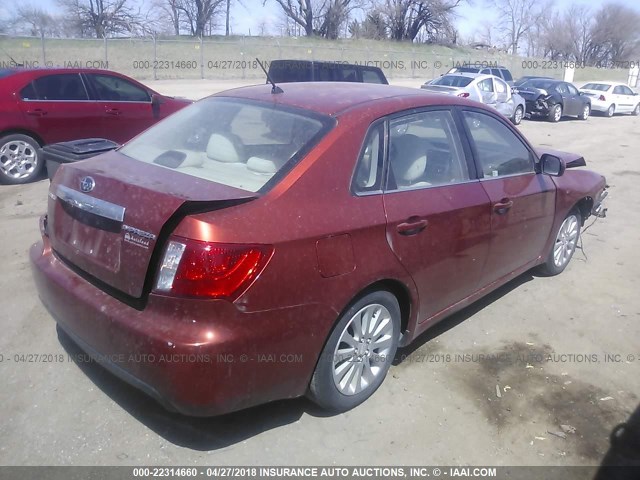 JF1GE60659H506113 - 2009 SUBARU IMPREZA 2.5I PREMIUM ORANGE photo 4