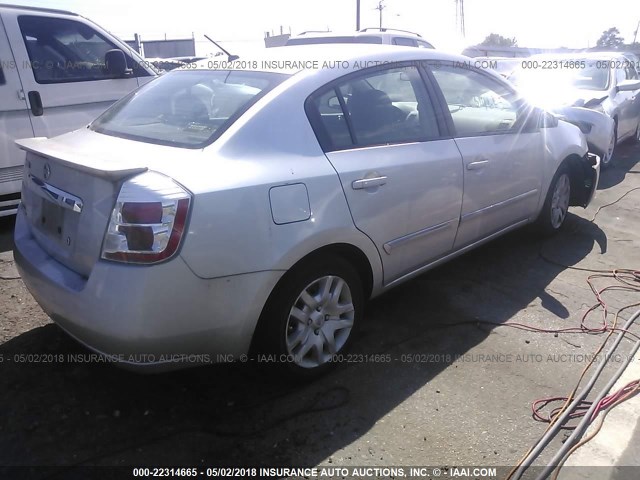 3N1AB6AP4CL730923 - 2012 NISSAN SENTRA 2.0/2.0S/SR/2.0SL SILVER photo 4