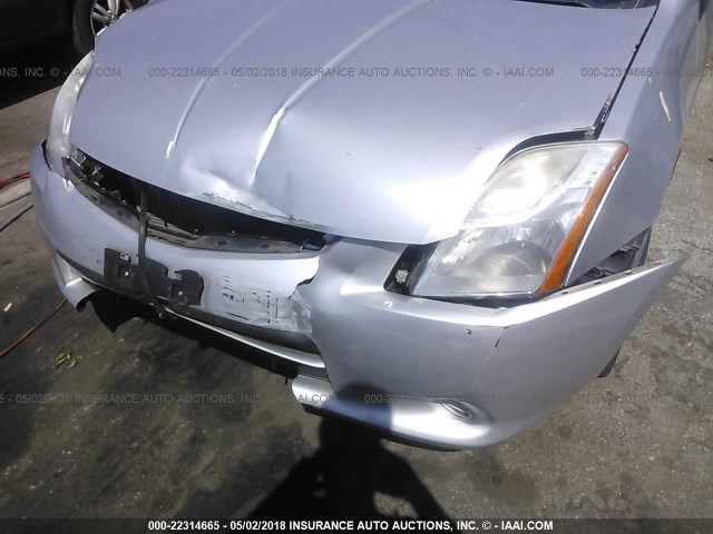 3N1AB6AP4CL730923 - 2012 NISSAN SENTRA 2.0/2.0S/SR/2.0SL SILVER photo 6