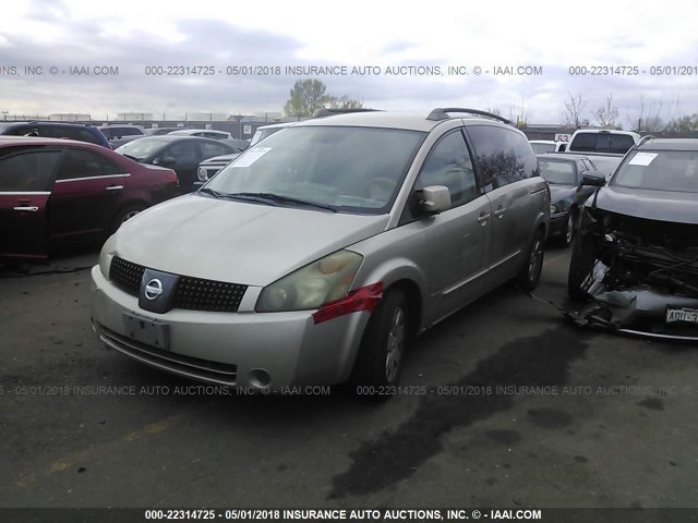 5N1BV28U86N112548 - 2006 NISSAN QUEST S/SE/SL GOLD photo 2