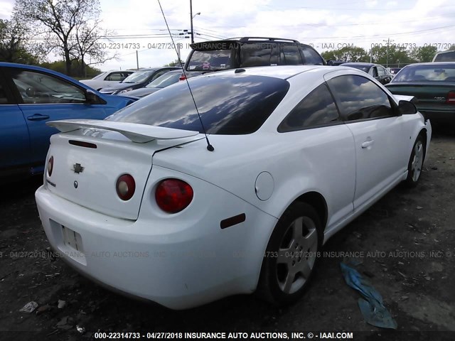 1G1AM18B787165172 - 2008 CHEVROLET COBALT SPORT WHITE photo 4