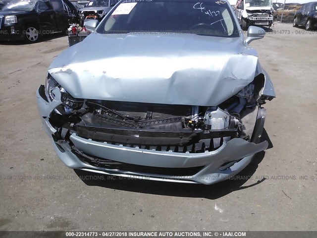 3FA6P0LU1DR161747 - 2013 FORD FUSION SE HYBRID Light Blue photo 6