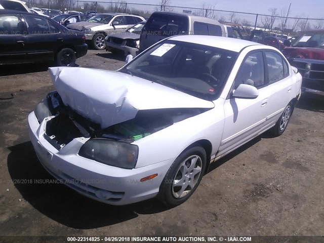 KMHDN46D55U925535 - 2005 HYUNDAI ELANTRA GLS/GT WHITE photo 2