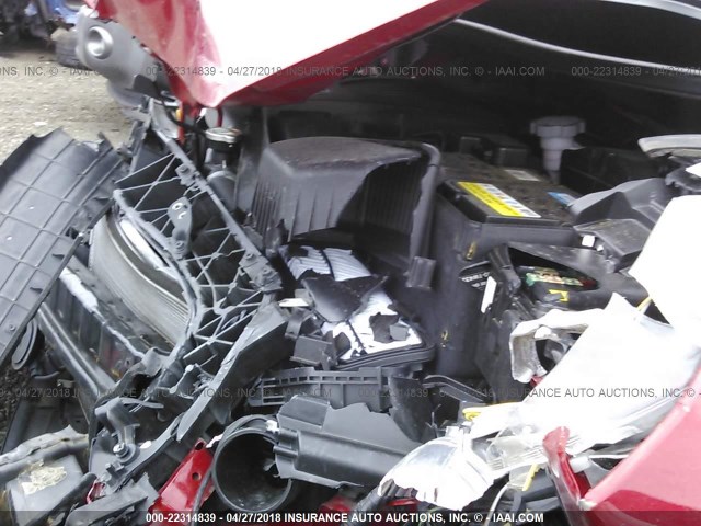 KNADN5A30F6499829 - 2015 KIA RIO EX/SX RED photo 10