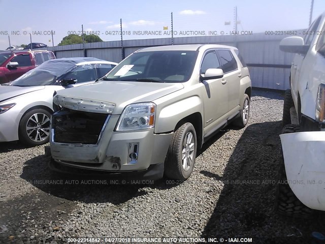 2GKALMEKXD6314995 - 2013 GMC TERRAIN SLE GOLD photo 2