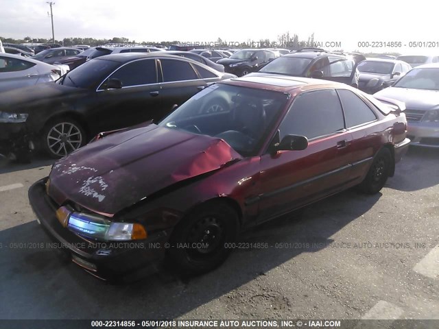 JH4DA9351LS065151 - 1990 ACURA INTEGRA LS RED photo 2