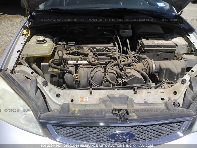 1FAFP34N27W251256 - 2007 FORD FOCUS ZX4/S/SE/SES 银色 照片 10