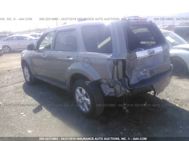 1FMCU0EG6AKA53729 - 2010 FORD ESCAPE LIMITED GRAY photo 3