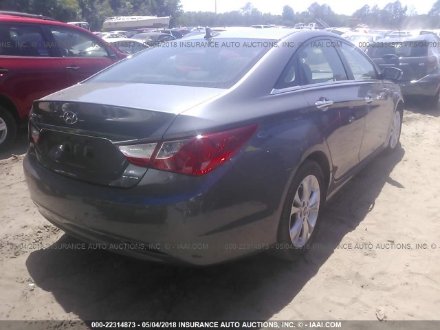 5NPEC4ACXBH258299 - 2011 HYUNDAI SONATA SE/LIMITED GRAY photo 4