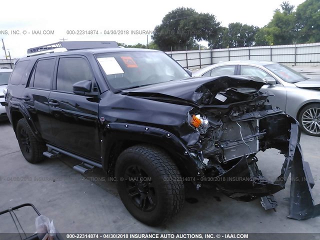 JTEBU5JRXG5373434 - 2016 TOYOTA 4RUNNER SR5 PREM/LTDL/TRAIL/TRD BLACK photo 1