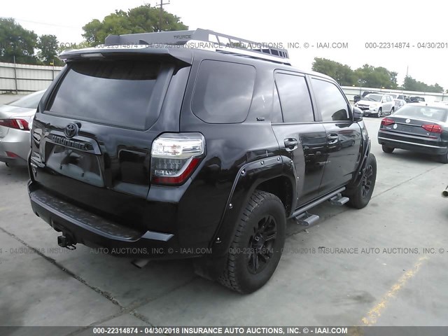 JTEBU5JRXG5373434 - 2016 TOYOTA 4RUNNER SR5 PREM/LTDL/TRAIL/TRD BLACK photo 4