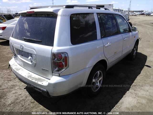 5FNYF18797B032059 - 2007 HONDA PILOT EXL SILVER photo 4