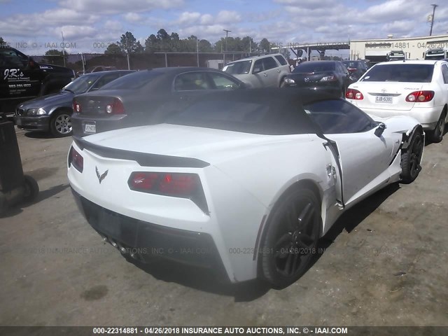 1G1YM3D79E5132709 - 2014 CHEVROLET CORVETTE STINGRAY/3LT/Z51 WHITE photo 4