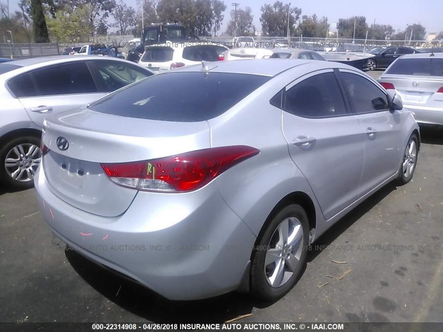 KMHDH4AE5DU886967 - 2013 HYUNDAI ELANTRA GLS/LIMITED SILVER photo 4