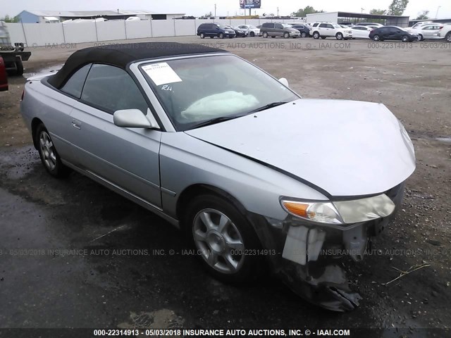 2T1FF28PX3C609385 - 2003 TOYOTA CAMRY SOLARA SE/SLE ვერცხლისფერი ფოტო 1