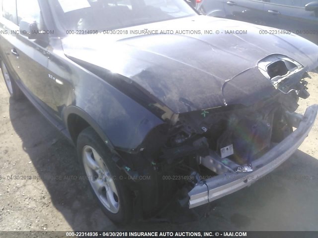 WBXPC93408WJ21065 - 2008 BMW X3 3.0SI BLACK photo 6