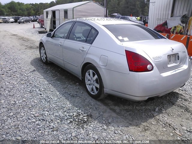 1N4BA41E34C917130 - 2004 NISSAN MAXIMA SE/SL SILVER photo 3