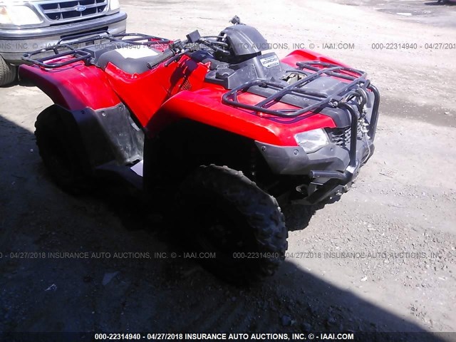 1HFTE4144E4003626 - 2014 HONDA TRX420 FA RED photo 1