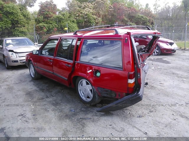 YV1JW8700P0069556 - 1993 VOLVO 940 RED photo 3