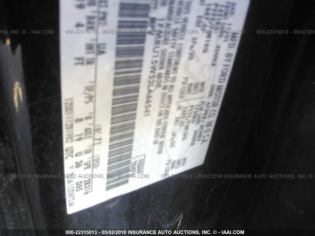 1FMRU15W52LA66541 - 2002 FORD EXPEDITION XLT 黑色 照片 9