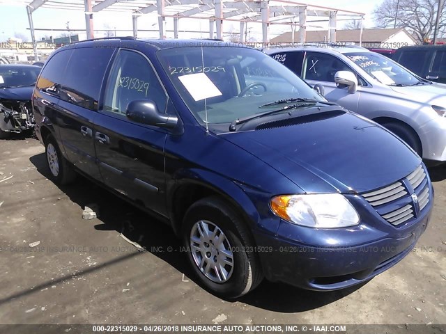 1D4GP24RX5B398153 - 2005 DODGE GRAND CARAVAN SE BLUE photo 1