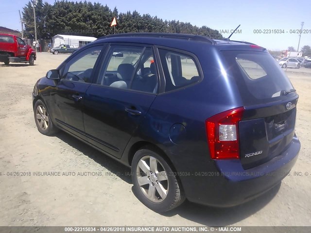 KNAFG526087135340 - 2008 KIA RONDO LX/EX BLUE photo 3