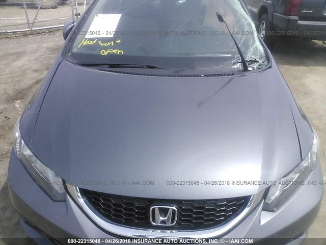 19XFB2F92FE066927 - 2015 HONDA CIVIC EXL GRAY photo 10