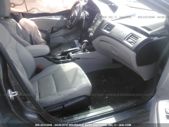 19XFB2F92FE066927 - 2015 HONDA CIVIC EXL GRAY photo 5