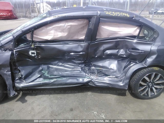 19XFB2F92FE066927 - 2015 HONDA CIVIC EXL GRAY photo 6