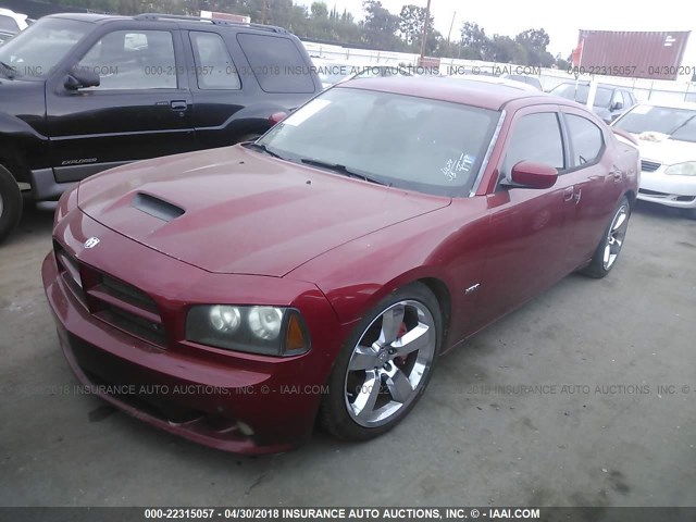 2B3LA73WX6H472781 - 2006 DODGE CHARGER SRT-8 RED photo 2