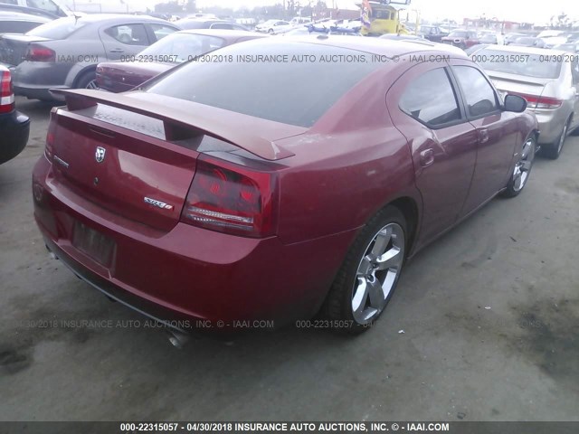 2B3LA73WX6H472781 - 2006 DODGE CHARGER SRT-8 RED photo 4