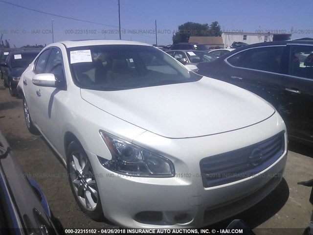 1N4AA5AP6CC837578 - 2012 NISSAN MAXIMA S/SV WHITE photo 1