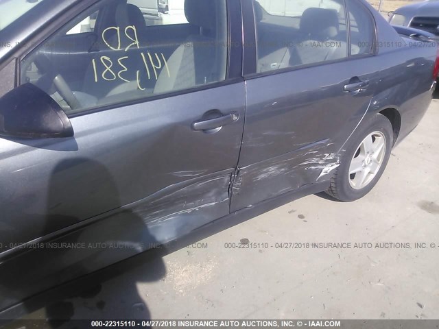 1G1ZT52885F252123 - 2005 CHEVROLET MALIBU LS 银色 照片 6