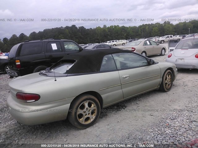 3C3EL55H3XT598126 - 1999 CHRYSLER SEBRING JXI GREEN photo 4