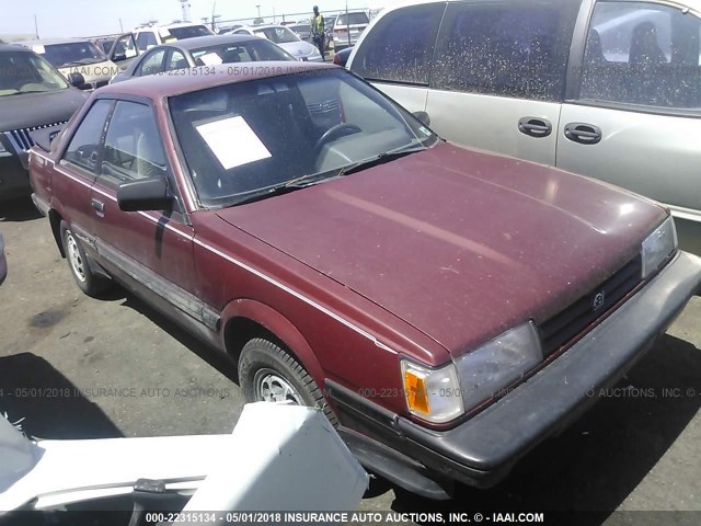 JF2AG55B2HG806921 - 1987 SUBARU GL 4WD MAROON photo 1