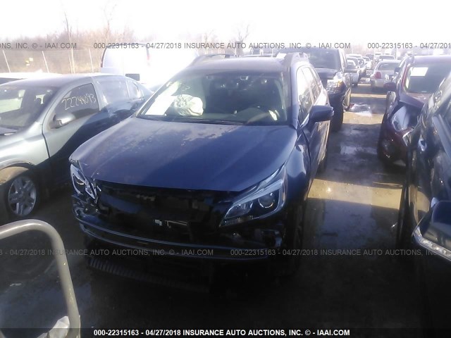 4S4BSANC6H3236458 - 2017 SUBARU OUTBACK 2.5I LIMITED BLUE photo 2