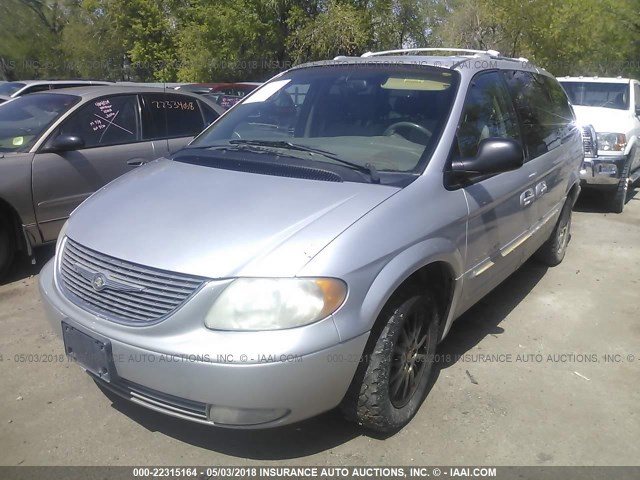 2C8GP64L31R406975 - 2001 CHRYSLER TOWN & COUNTRY LIMITED SILVER photo 2