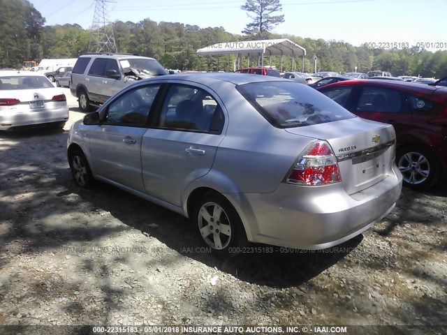 KL1TD56668B226030 - 2008 CHEVROLET AVEO LS SILVER photo 3