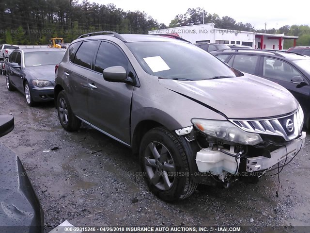 JN8AZ18U19W003575 - 2009 NISSAN MURANO S/SL BROWN photo 1