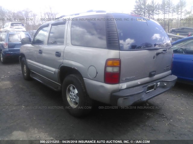 1GNEK13T2YJ117488 - 2000 CHEVROLET TAHOE K1500 BEIGE photo 3